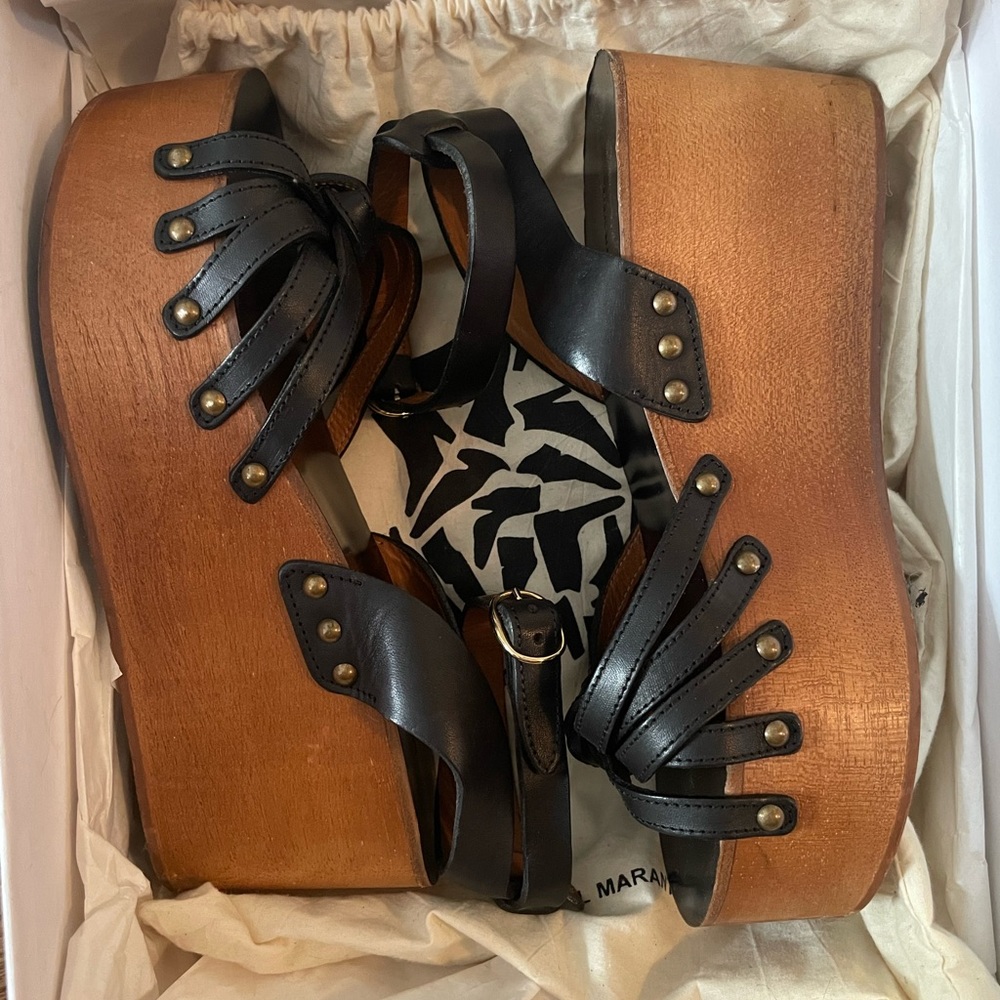 Isabel Marant Etoile Zia Leather platform sandals size 37